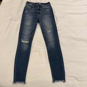 Super high rise skinny jeans
